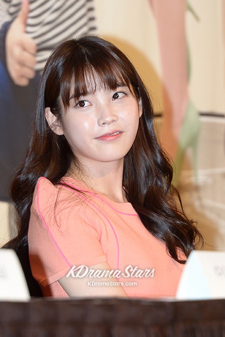 IU Flirty Peach Spring Dress for 'Lee Soon Shin Is The Best' Press ...