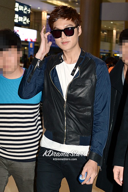 Lee Min Ho In Chic Leather Jacket Returning To Korea From Taiwan