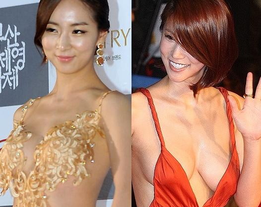 Sexy Asian Celebrity - Check Out These 5 Korean Celebrities Who Wore Controversial Gowns At The  Red Carpet | KDramaStars