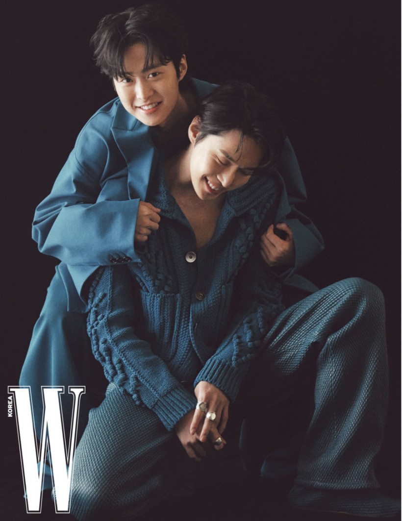 Actor Gong Myung and NCT's Doyoung for W Korea