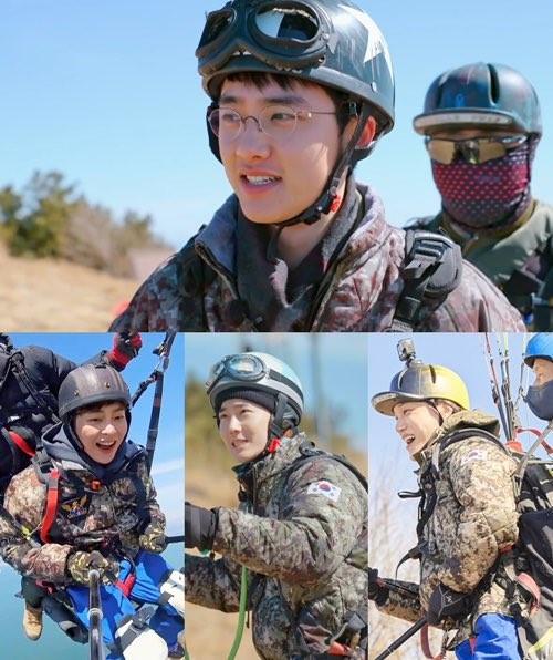 EXO members paragliding [EXO Ladder Season 3]