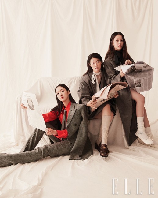 ‘Little Women’ Stars Kim Go Eun, Nam Ji Hyun, Park Ji Hu for Elle Korea