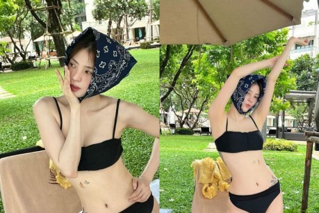  Han So Hee Still Rocking Her Tattoos While Flaunting Her Porcelain Skin in a Bikini 